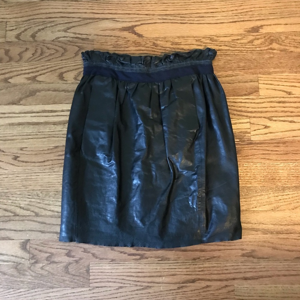 100% lamb leather skirt